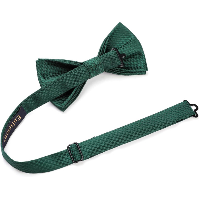 Метелик для чоловіків Enlision з кишеньковим хустинкою - Комплект краватка-метелик для чоловіків на весілля, готовий до зав'язування, костюм, краватка та хустинка з подарунковою коробкою (Зелений 2)