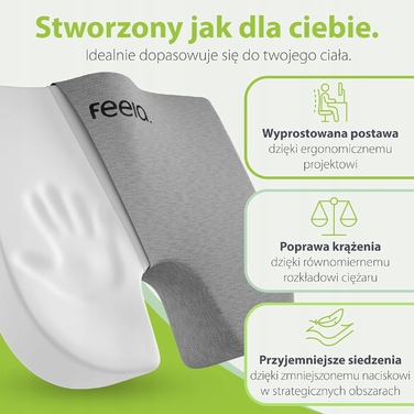 Ортопедична клиноподібна подушка з ефектом пам'яті для стільця, авто та дивана