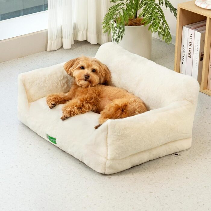 MEWOOFUN Cat Cave Cat Bed for Indoor Cats, Cute Kitten Bed Pet Sofa with Removable, Washable Cover and Anti-Slip Bottom for Small Dogs (White, ) (M, White)