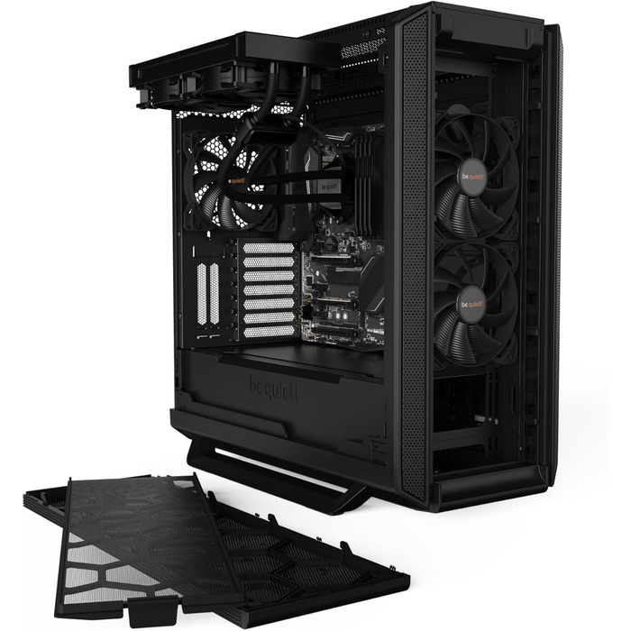be quiet! Silent Base 802 Black - корпус ПК з 2 вентиляторами Pure Wings 2 та підтримкою радіаторів до 360 мм, 3-рівнева система керування вентиляторами