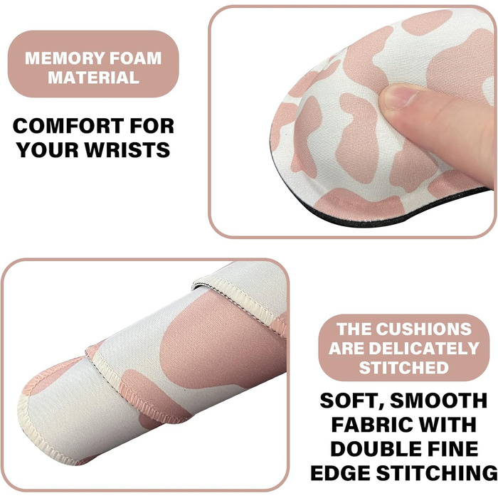 Килимок для миші геймерський 80x40 см 3-в-1 з підставкою для зап'ястя та клавіатури, антиковзаюча основа, стильний дизайн, для дому та офісу (B5-brown)