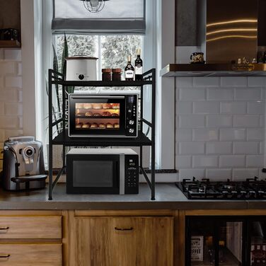 Висувна кухонна полиця-органайзер з 8 гачками, 2 яруси, ширина 40-60 см, 32*80 см