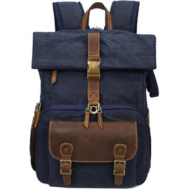 Рюкзак для фотокамери Vmokki Rolltop, водонепроникний, великий, з швидким доступом, антикрадіжний, з кріпленням для штатива, відділенням для ноутбука. Підходить для дзеркальних фотокамер та аксесуарів (Блакитний)