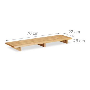 Relaxdays Bamboo Bathtub Shelf, 70 cm