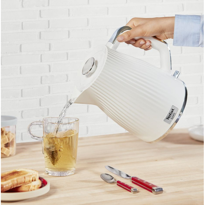 Електричний чайник TEFAL Loft 2400 Вт, білий KO250130