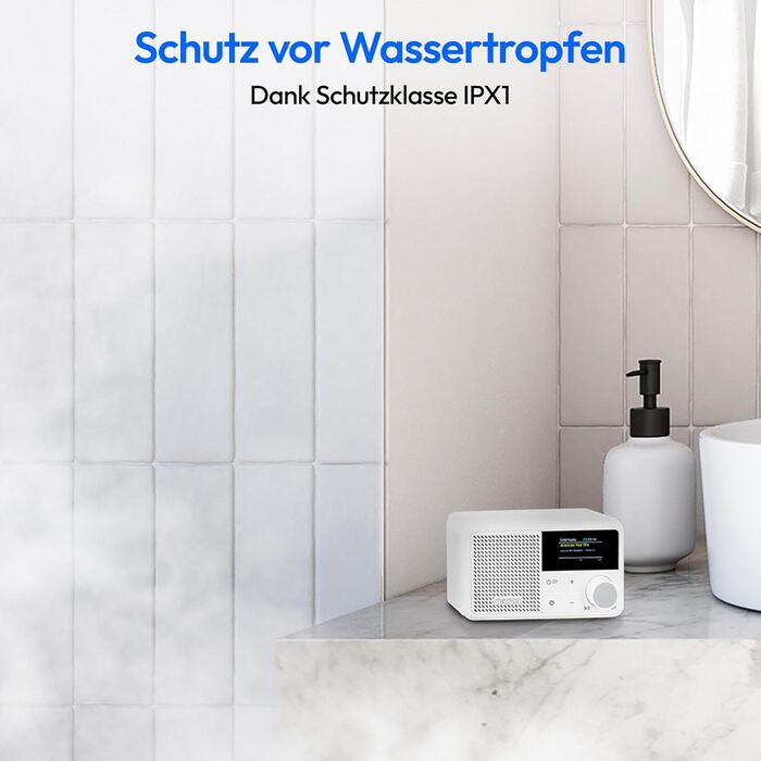 MEDION S66822 Портативне міні-радіо DAB+ з Bluetooth, акумулятор до 6,5 годин, дисплей, телескопічна антена, таймер сну, будильник, AUX, USB-C, зелений