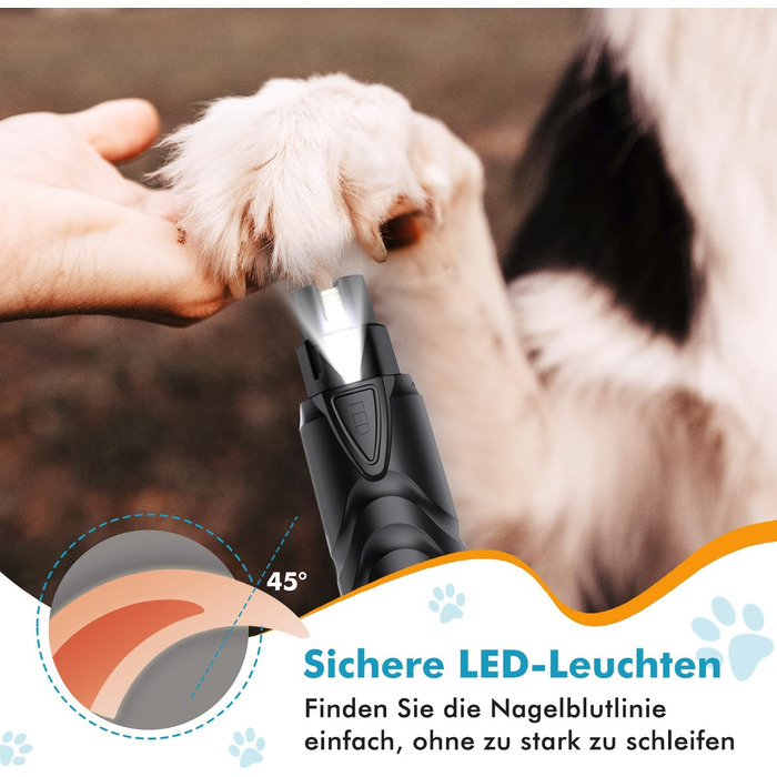 Шліфувальник для собак Krallenschleifer: професійний, тихий, для великих, середніх та маленьких порід, з ножицями для обрізки