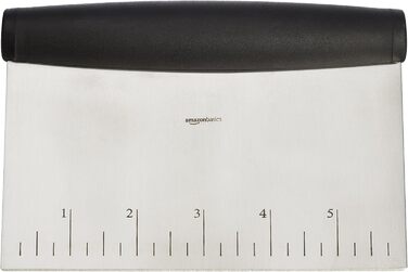 Amazon Basics - Loaf Pan, Non-Stick, Carbon Steel, 20.3 cm x 10 cm, 2-Pack & Multi-Purpose Kitchen Knife/Scraper, Stainless Steel