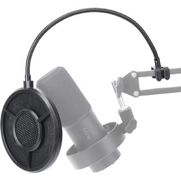 FIFINE K688 Тримач для мікрофона на підставці – кріплення для мікрофона з гнучким регулюванням, сумісний з FIFINE XLR/USB мікрофонами, з кабелеутримувачами, для запису звуку