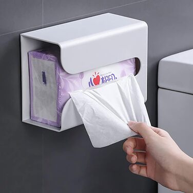 Tissue Box Cosmetic Bags Storage Box for Tissues Tissue Box Holder Wall-Mounted Tissue Box Suitable for Office, Bedroom, Bathroom, Toilet, Kitchen (3pc)
