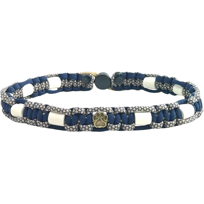 Нашийник для собак та котів EM-Keramik - виготовлення на замовлення, оригінальний US-Paracord (до 20 см, блакитний)