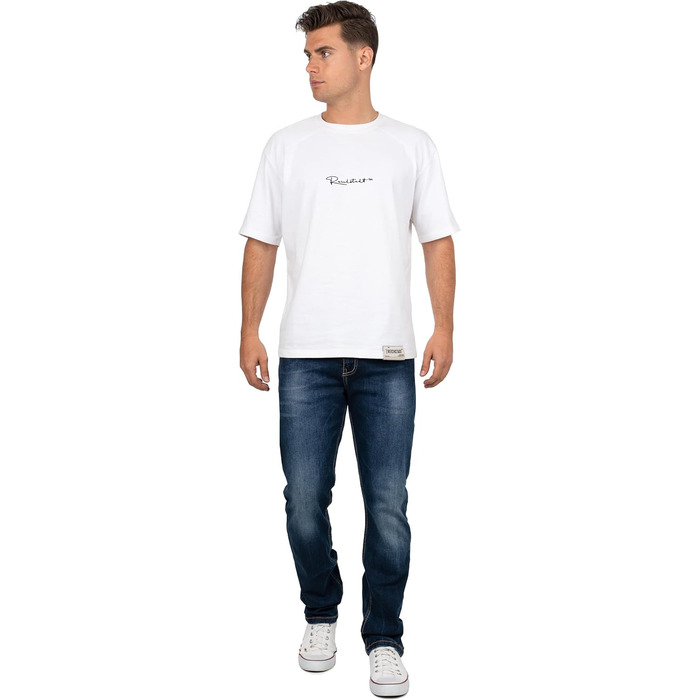 Чоловічі джинси Cipo & Baxx: стильні темно-сині джинси з еластаном, 5 кишень, контрастна вишивка (31W/34L, розмір 43)