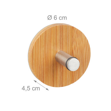 Relaxdays Adhesive Towel Hooks, Set of 4
