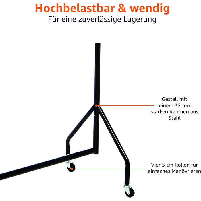 Amazon Basics Clothes Rack, Black (4 ft x 5 ft)