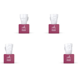 Fiftyeight 4er Becher Set GRUMMELIG & VERSCHMITZT & VERGNÜGT & VERDUTZT je ca. 350ml / white