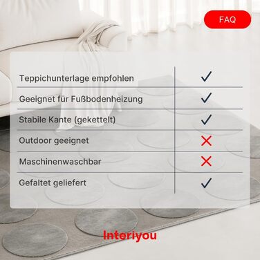 Килимок Interiyou для вітальні Cannes, 120x170 см, кремовий. Підходить для спальні, їдальні, дитячої кімнати. Килимок з коротким ворсом, скандинавський бохо-дизайн, ефект висоти-глибини, геометричний малюнок. Розмір 160 x 230 см, сірий колір (прямокутний)