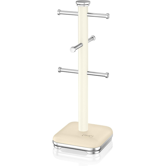 Swan SWKA1030CN Retro Cake Stand for 6 Cups, Weighted Base, Cream (Honey)