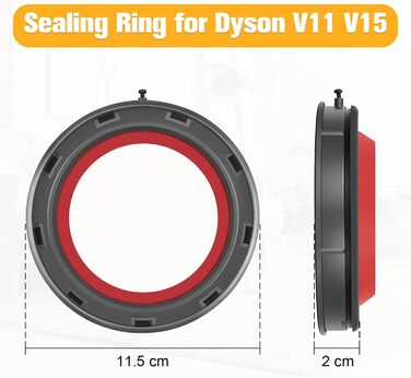 Dyson V10/V11/V15 Dust Bin Replacement Part - Compatible with SV12, SV13, SV14, SV15, SV17, SV22, SV27, SV28 - Includes Sealing Ring, Part Number 969509-01