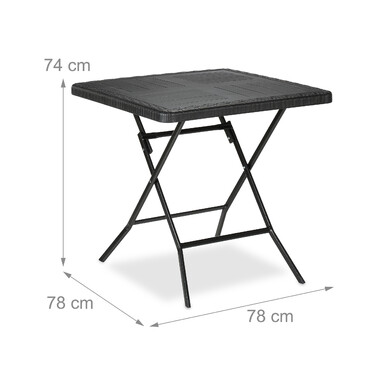 Relaxdays Garden Table with Wood-Look Appearance