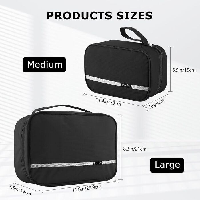Чоловіча та жіноча дорожня туалетна косметичка, водонепроникна, складна, чорного кольору
