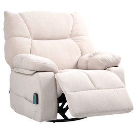 HOMCOM Recliner with Massage Function, Electric TV Chair with Heating Function, Reclining Function, Swivel Massage Chair with Spring System | Aosom