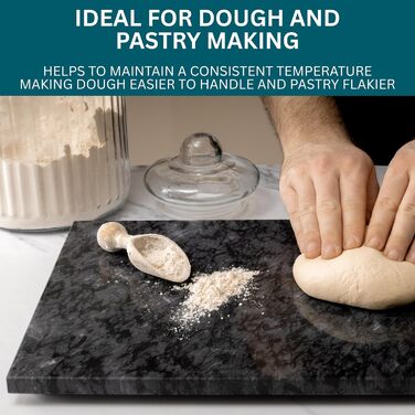 Обрізний дошка Homiu з мармуровим ефектом, 40 x 30 см, термостійка, антиковзна, чорна