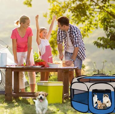 Клітка-забіг для цуценят та котів 114x114x59 см, клітка для тварин в квартиру, забіг для собак та котів, вольєр для кроликів та інших дрібних тварин (сірий)