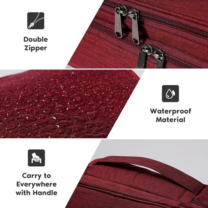 Органайзер для кабелів OrgaWise: кейс-сумка для зберігання та організації кабелів (3 шари, сірий/червоний)