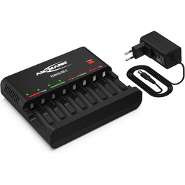 Інтелектуальний зарядний пристрій Powerline 8 для акумуляторів AA/AAA з LED-дисплеєм, дефекторозпізнаванням та захистом від перезаряду