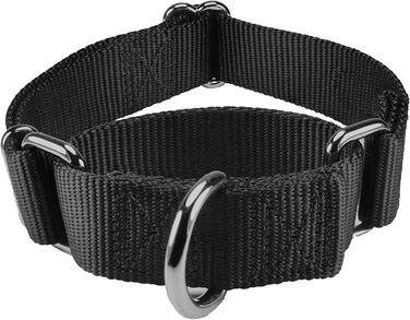 Нашийник для собак Mikivery Marraht з металевим декором, різнокольоровий, для маленьких, середніх та великих собак, чорний, розмір M: 35.5-53 см