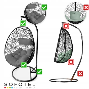 Підвісне крісло-гойдалка на стійці Sofotel, 85 см, до 120 кг