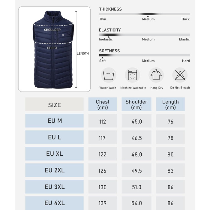 Чоловіча жилетка MoFiz: легка степна жилетка з коміром-стійкою, тепла, з підкладкою, гібридна, для активного відпочинку, роботи, гольфу, хайкінгу, темно-синього кольору