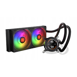 Рідинне охолодження AIO KRUX HydroGlance 240 ARGB з LCD-дисплеєм