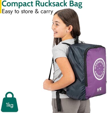 Дитячий спальний мішок Trail Mumienschlafsack для кемпінгу 3 сезони – 300gsm – для хлопчиків та дівчаток – фіолетовий