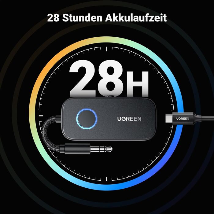 Bluetooth-ресивер UGREEN AptX 5.3 HiFi аудіо-адаптер для стереосистем та колонок