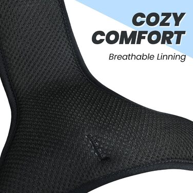 Нашийник для собак VIVAGLORY Easefit, антинатяг, з ручкою, для прогулянок та тренувань, м'який, анти-вислизання, розмір M (51-74 см), колір: кобальт