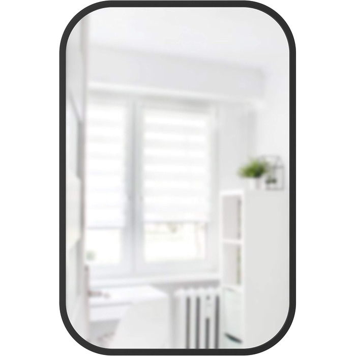 Дзеркало настінне Umbra Hub, 61 см, чорне – для передпокою, ванної кімнати, вітальні