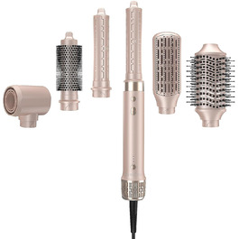 Airstyler 6-в-1: Фен, плойка, об'єм, локони, випрямлення. Рожевий (Champagnerfarben)