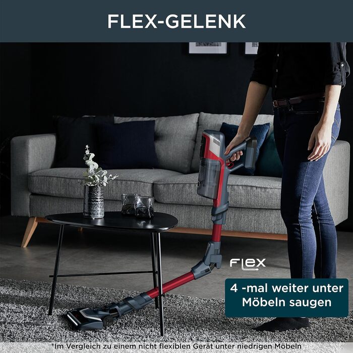 Rowenta RH6471 X-Pert 6.60 Cordless Stick Vacuum | Lightweight | Pet Accessories | LED Display | Flex Joint | 100W | Removable Battery | All Floor Types | Up to 45 Min. Runtime | 2-in-1 Wall Mount | Pet Hair | Flex Joint