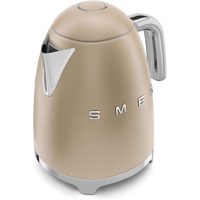 Електричний чайник Smeg KLF03PKEU 1.7L, Champagne (шампань), з нержавіючої сталі, антинакипний фільтр, автоматичне відключення