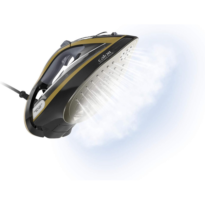 Відпарювач дорожній Calor Pure Dampfbügeleisen FV9839C0 - чорний/золотий (3000 Вт, 350 мл, 260 г/хв)