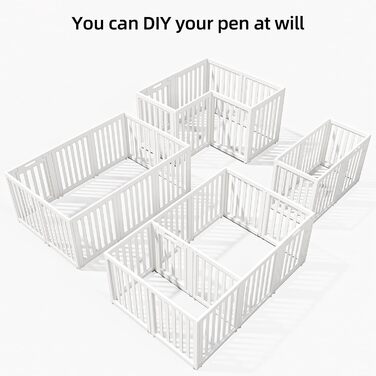 Вольєр для собак з прозорого пластику з дверцятами, легкий у встановленні та чищенні, для цуценят та собак, внутрішнє та зовнішнє використання (Білий, 77 см висота, 30,5 см)