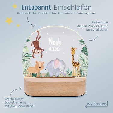 Personalized Night Light for Babies - Custom Nightstand Lamp for Kids - Personalized Gifts for Children - Baby Gift - New Baby Gift