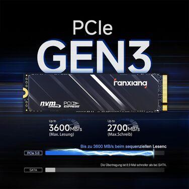 SSD накопичувач Fanxiang S501Q 4TB NVMe PCIe Gen3 - швидкий M.2 SSD для ПК та ноутбука