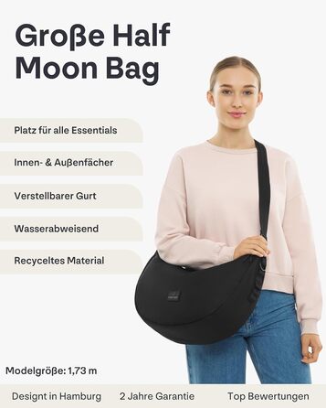 Сумка через плече Johnny Urban Ally Medium Сіра (10л) - Водовідштовхувальна Moon Bag для жінок та чоловіків