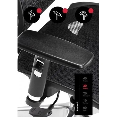 Ергономічне офісне крісло Diablo Chairs V-Basic до 150 кг, чорно-біле