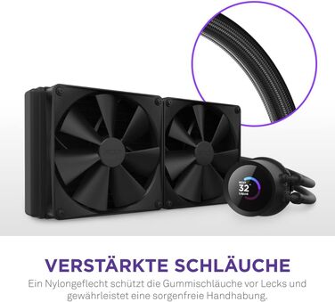 NZXT Kraken 2023: Рідинний кулер для ЦП AIO 280мм з LCD-дисплеєм - Чорний