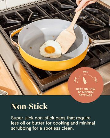 Набір посуду з антипригарним покриттям Caraway (12 предметів): каструлі, сковороди, без PTFE та PFOA, для всіх плит, сумісний з духовкою