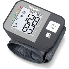 Тонометр Beurer BC 27 на зап'ястя з визначенням аритмії, індикатор ризику, для обхвату зап'ястя 14-19,5 см, медичний пристрій, передача даних до Apple Health та ін.