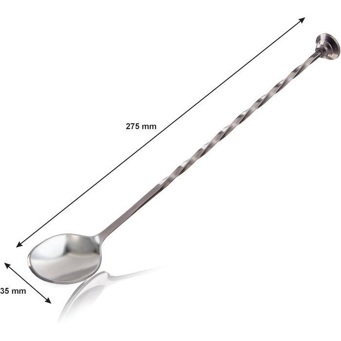 BarVin Ложка для коктейлів та барів (нержавіюча сталь)